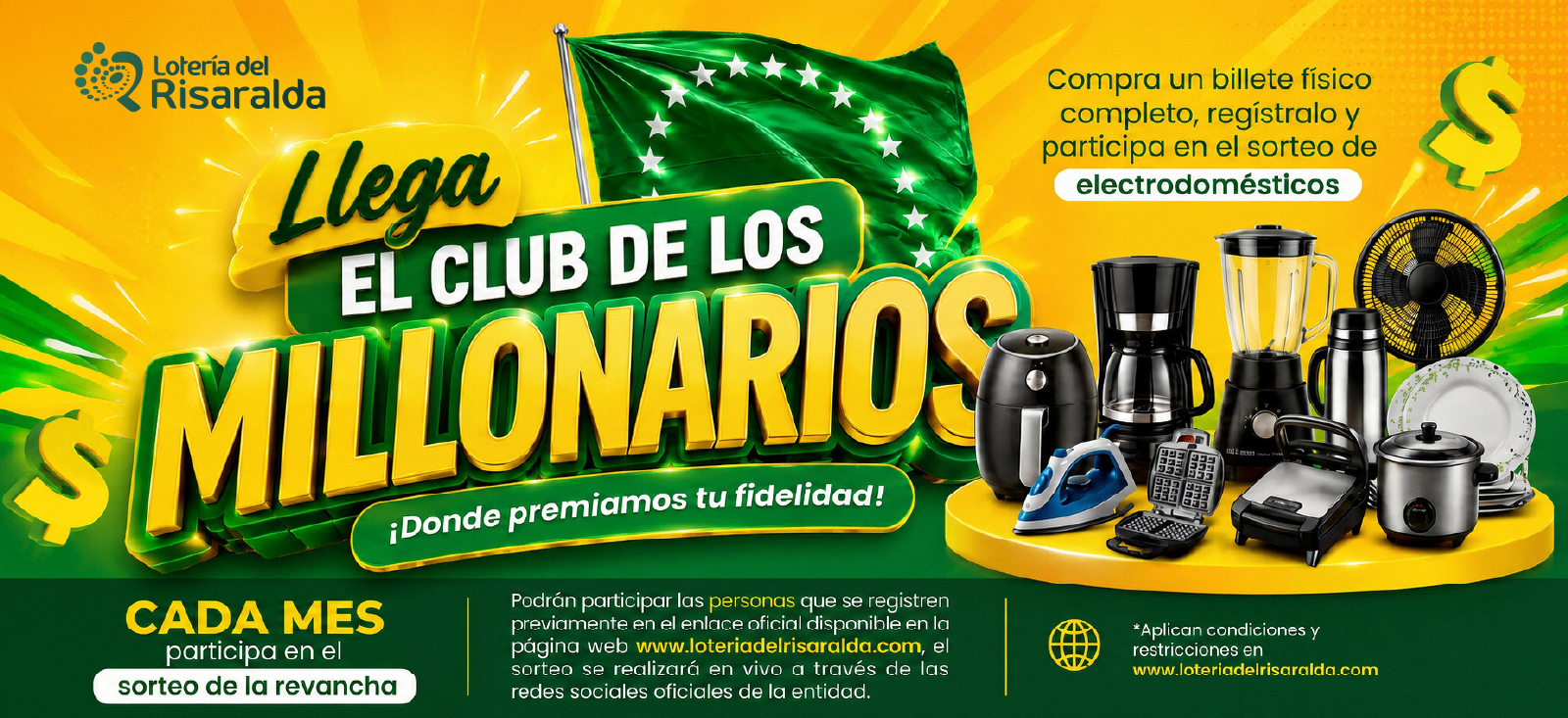 Registra aquí tu billete: El Club de los Millonarios