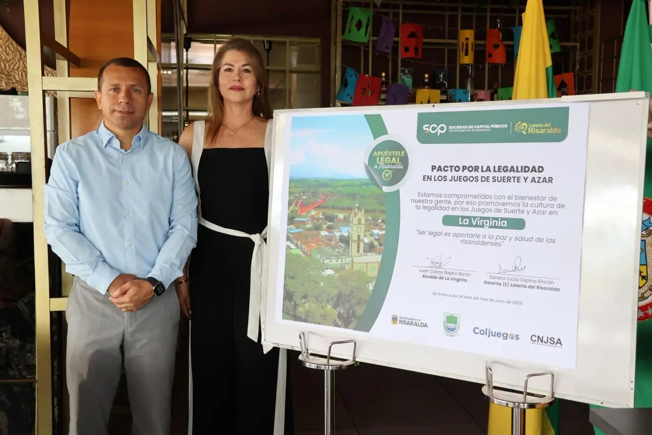 En La Virginia, la Lotería del Risaralda firma el pacto municipal número 12 y descentraliza la Mesa Departamental de Legalidad
